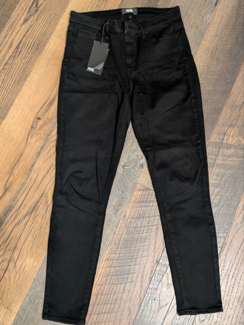 PAIGE Hoxton Ankle Jeans Womens 28 Black Transcend High Rise Slim Skinny NWT